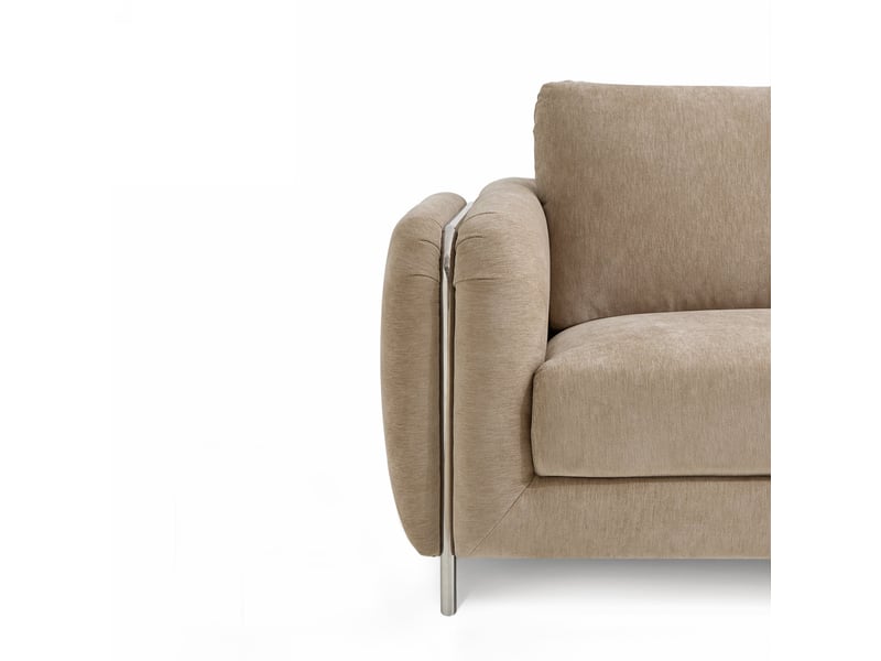  Canapé 3 places en tissu tramé toucher doux taupe swing 1SWI3PTTTP - Conforama C