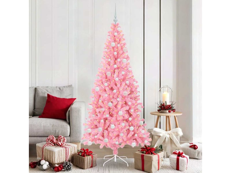  Sapin de noël, arbre de noël rose 180 cm pvc shl1679  - Conforama B