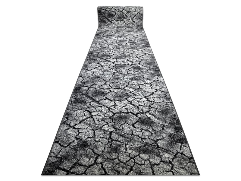 Tapis de couloir silver terra sol fissuré gris 70cm 70x470 cm - Conforama A