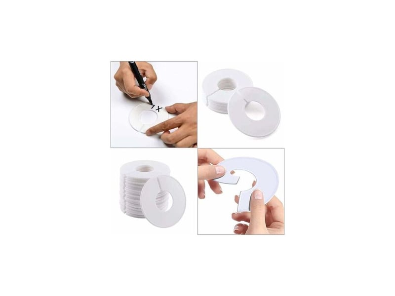  Séparateurs de porte-vêtements rond 20 pièces cintres de diviseur de support séparateur de cintres de garde-robe diviseur de garde-robe de placard pour vêtements de distinction de taille de vêtements，  - Conforama B