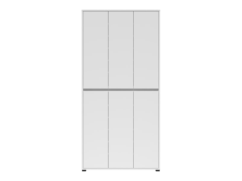  Armoire meuble à chaussures 6 portes coloris blanc - longueur 103 x profondeur 34 x hauteur 210 cm  - Conforama D
