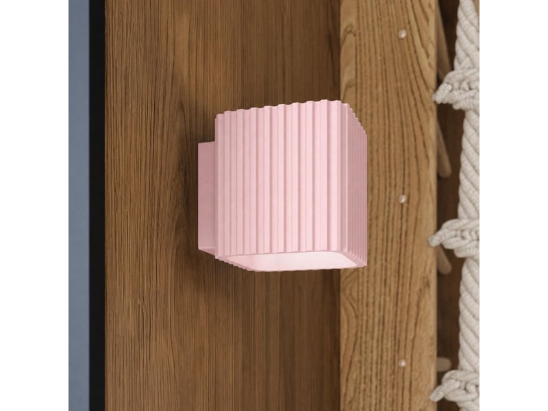 Plafonnier riff 1 rose gu10 aluminium moderne 10x10x10cm SL.3099 - Conforama D