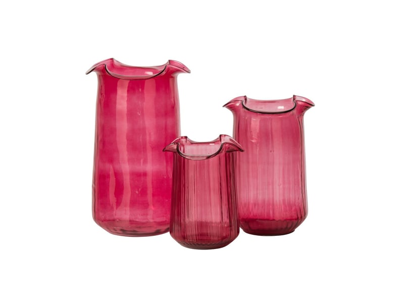  Vase design en verre halvor 45cm fuchsia  - Conforama B