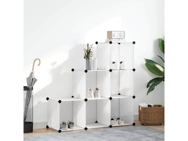  Organisateur de rangement cube avec 6 compartiments blanc  - Conforama B