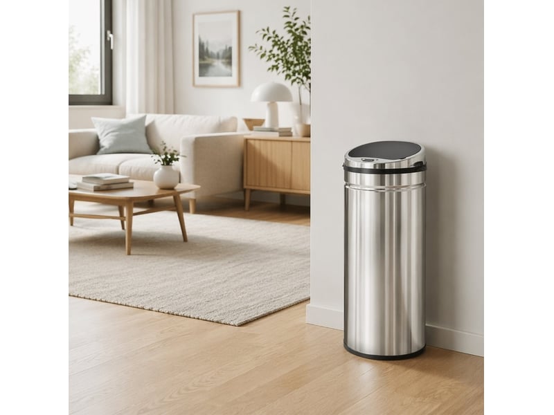  Poubelle automatique à capteur 42 l inox evryae  - Conforama C