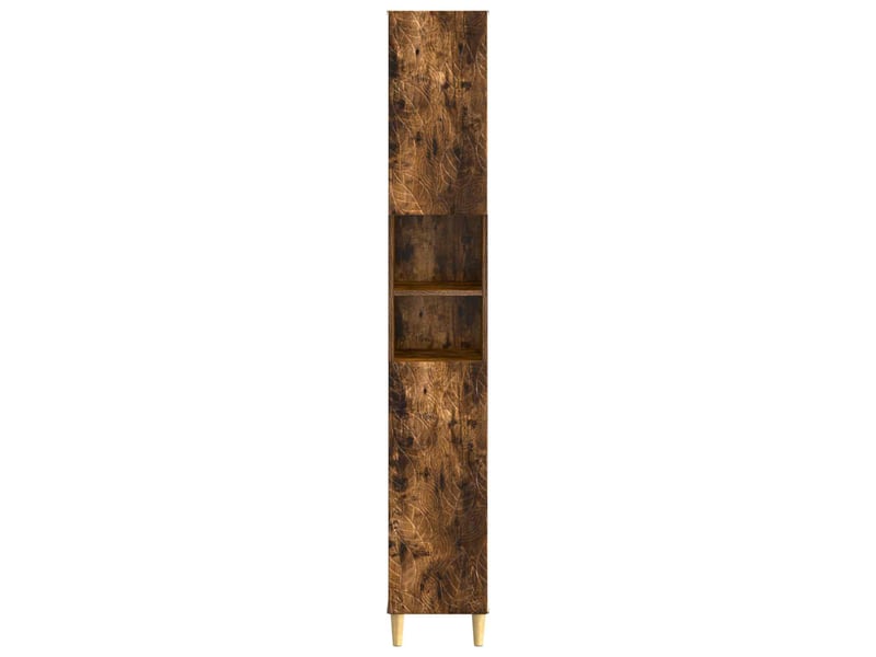 Colonne de salle de bain avec étagère ouverte delft chêne fumé - Conforama D