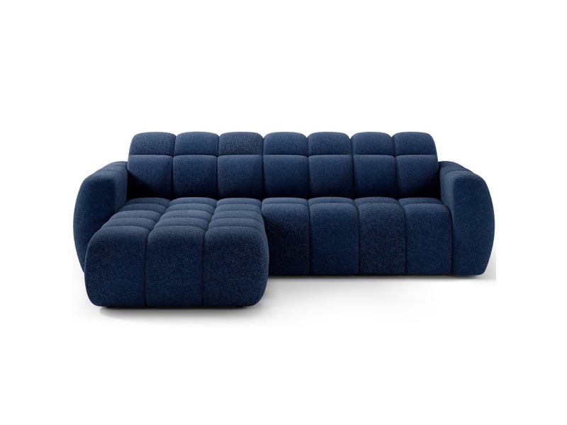 Canapé d'angle électrique fanoti 3 places bleu foncé – angle gauche - Conforama A