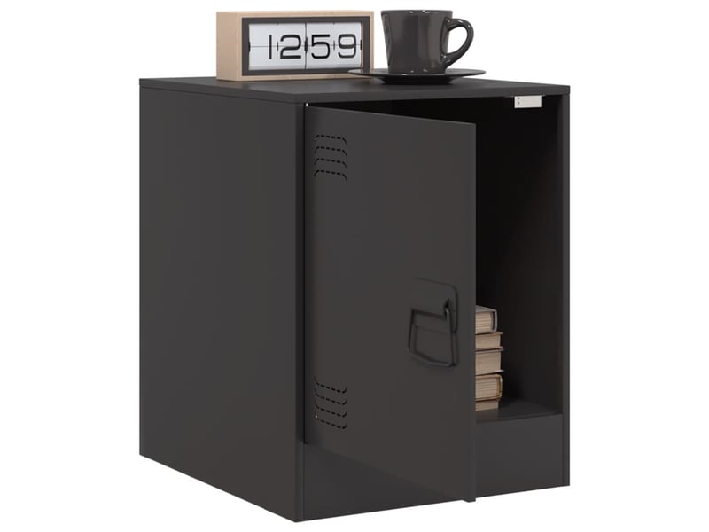  Table de chevet - cabinet de chevet - table de nuit noir 34,5x39x44 cm acier  - Conforama D
