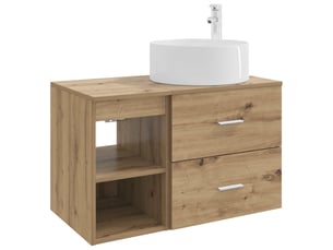 Ensemble de mobilier de salle de bain 2 pcs chêne artisanal shl5469