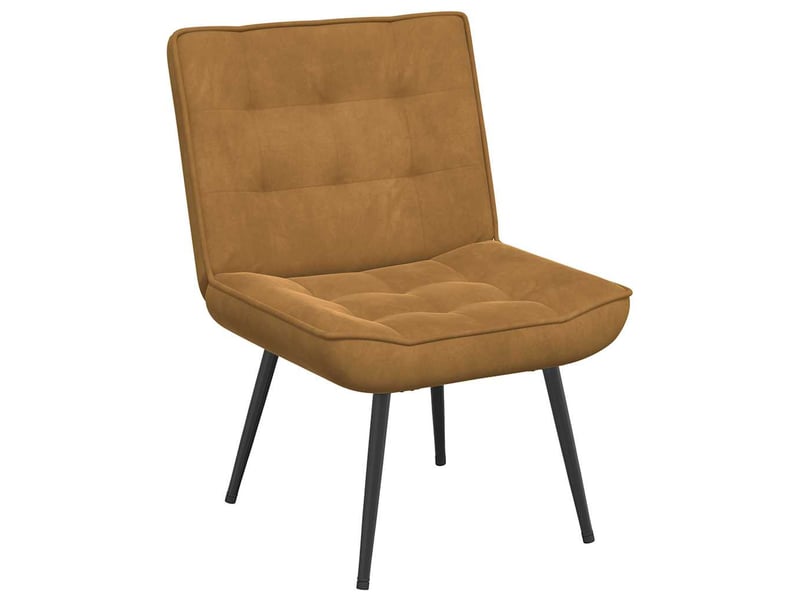  Chaise de relaxation, chaise de salon marron 64x74x84 cm velours cf28267  - Conforama A