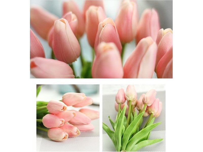  Tulipes artificielles en plastique, fleurs artificielles, décoration, 20 pièces-online store  - Conforama C