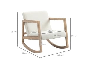 Fauteuil fixe  ULEVR Tissu bouclette blanc