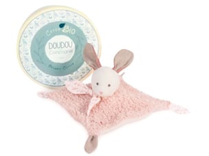 Doudou lapin rose botanic bio