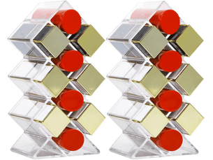 2 pièces rangement rouge a levre, organisateur de rouge à lèvres support présentoir conteneur, boîte de rangement rouge à lèvres