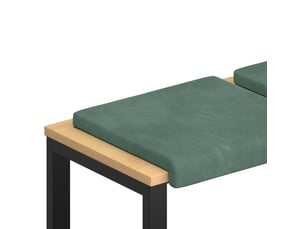 Lot de 4 coussins de banc, coussins d'assise, coussins pour chaisecanapé velours vert mer profondeur 35 cm cf52630