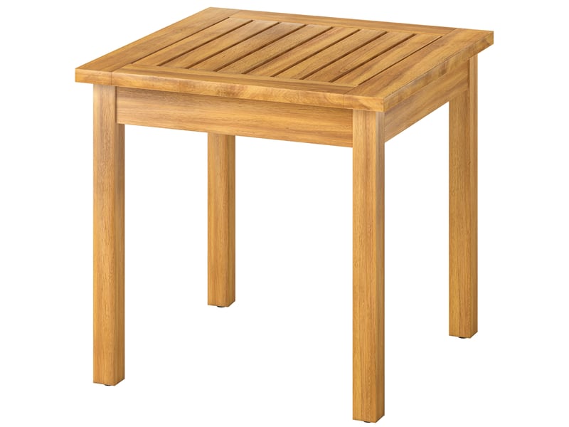Table basse de jardin bois d'acacia finition bois naturel 48x48x46cm - Conforama A