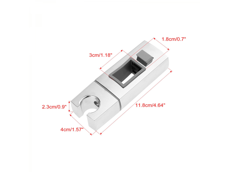  Support de pommeau de douche coulissant pour rail 18x30mm - support rectangulaire remplaçable en abs chromé pour salle de bain  - Conforama D