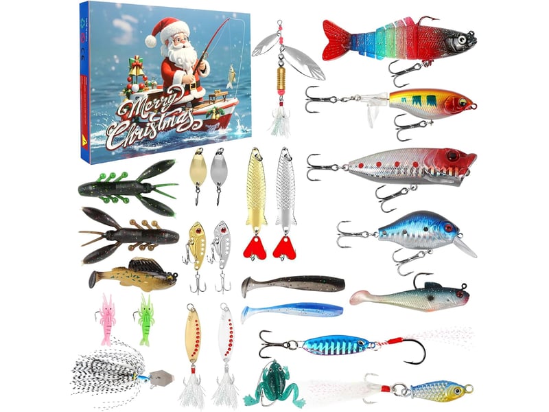 Calendrier de l’avent pêche 2026 pour homme, 24 leurres de pêche, calendrier de noël pour pêcheur, adulte et ado  - Conforama A