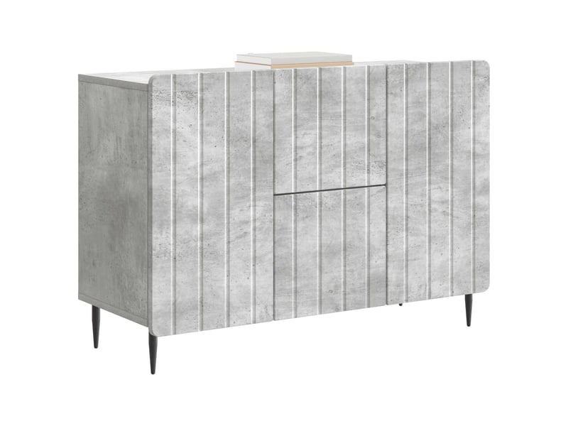  Buffet - bahut - meuble de rangement gris béton 89 x 34,5 x 62 cm bois d'ingénierie  - Conforama C
