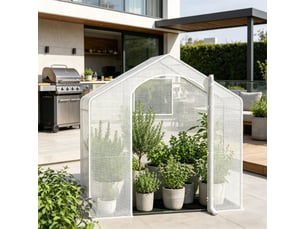 Serre de jardin - dimensions - film en maille pe 140 gm² - cadre en acier robuste
