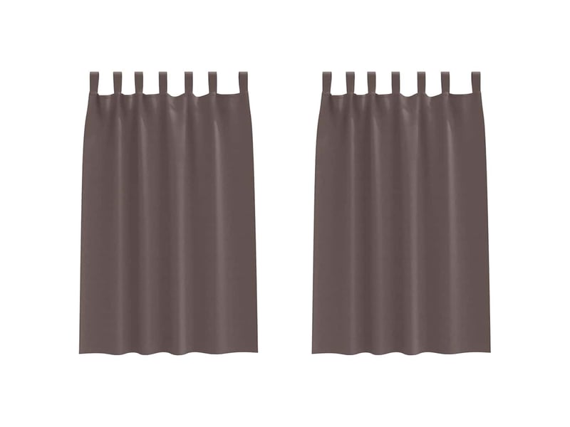  Lot de 2 rideaux occultants, rideaux black-out avec anneaux marron foncé 175 x 140 cm cf44699  - Conforama A