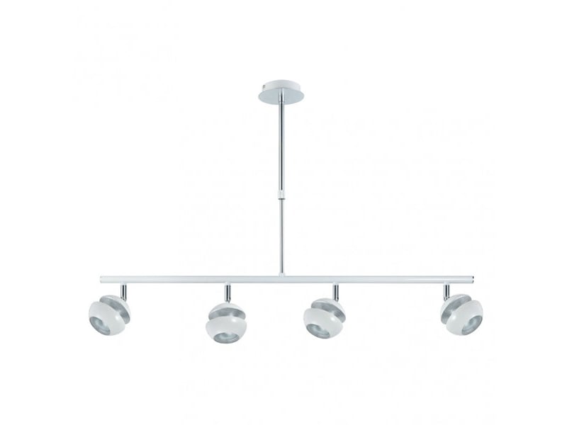  Fabrilamp beethoven, suspension, moderne, 4 x gu10, blancargenté, 44-68 x 80 x 12 cm 142054001 - Conforama A