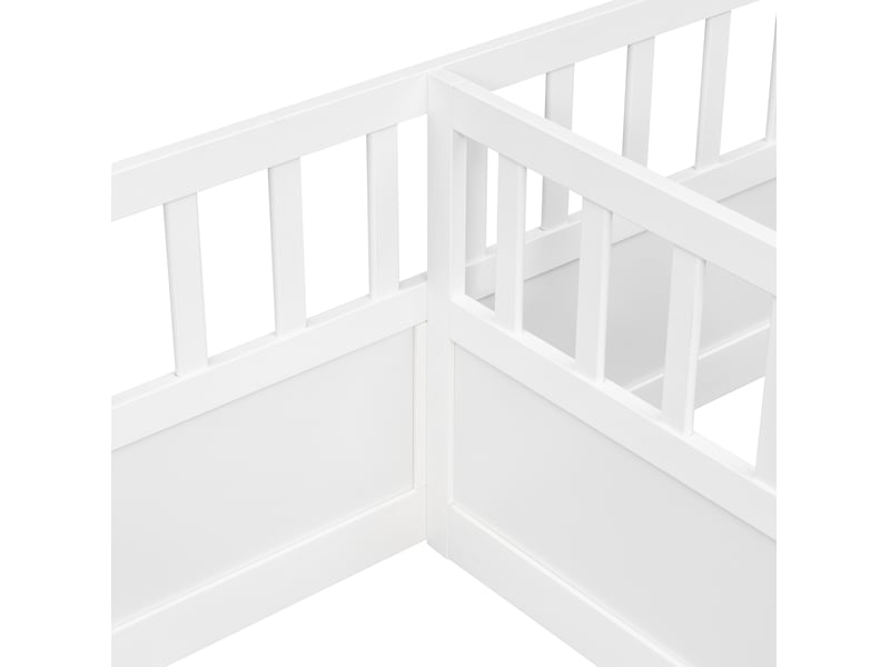 Lit enfant double au sol 2 x 90 x 200 cm avec barrières evryae - Conforama A