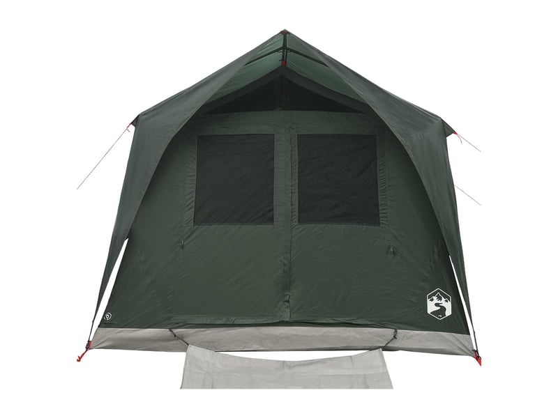  Tente tunnel, tente de camping 6 personne vert armée polyester et acier  - Conforama E