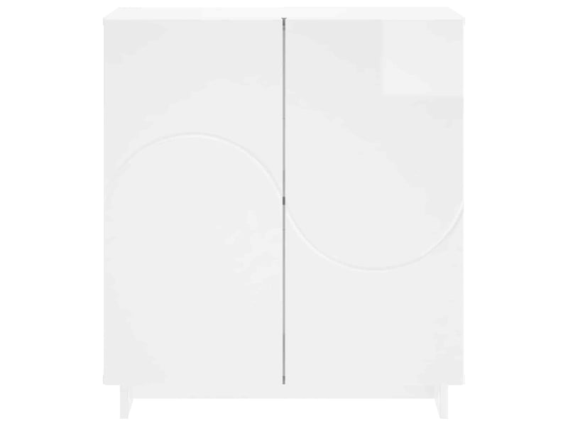 Buffet salon, buffet de rangement blanc brillant 67x34,5x75 cm bois d'ingénierie  - Conforama D