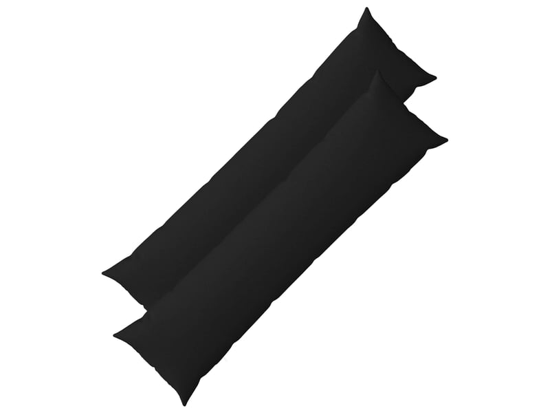  Lot de 2 coussins avec oreiller, coussins décoratifs heerlen noir tissu cf50287  - Conforama B