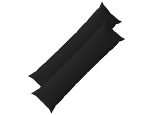 Lot de 2 coussins avec oreiller, coussins décoratifs heerlen noir tissu cf50287