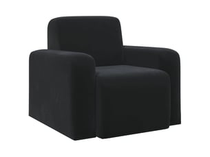 Fauteuil fixe VIDAXL Tissu noir