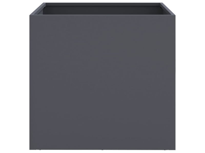  Jardinière - bac à fleurss 2 pcs anthracite 49x47x46 cm acier  - Conforama E