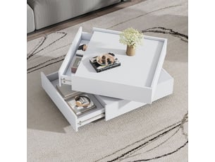 Table basse coloris blanc <strong></strong> <strong>blanc</strong>