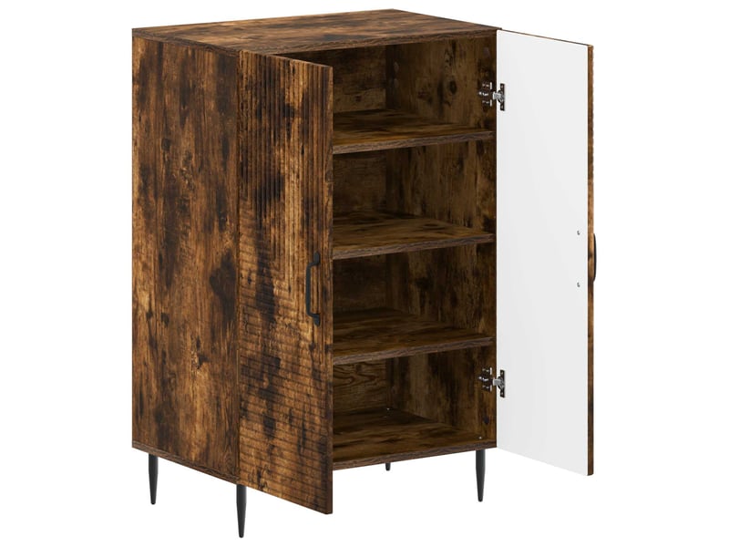  Meuble à chaussures, armoire à chaussures haarlem 59,5x39,5x89,5 cm chêne fumé  - Conforama C