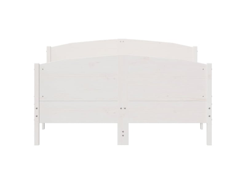  Lit double- lit adulte -  cadre de lit sans matelas blanc 120x200 cm bois de pin massif  - Conforama C
