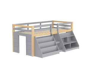 Lit superposé 90x200 cm <strong>OOIILLEE</strong>  <strong></strong> coloris gris