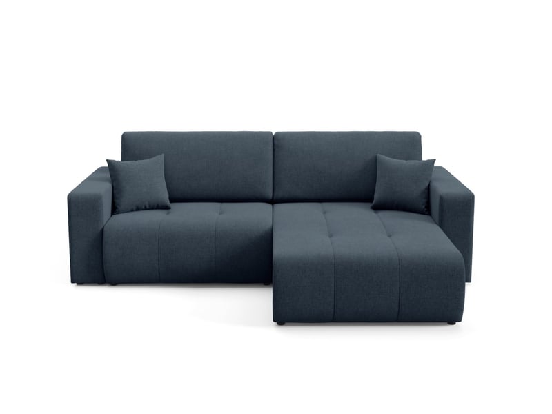  Canapé d'angle convertible molinio l bleu  - Conforama A