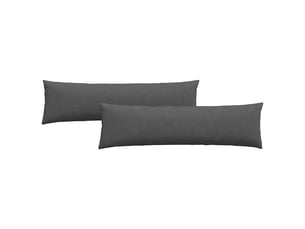 Lot de 2 coussins de canapé, coussins décoratifs gris foncé 145 x 40 cm cf59082