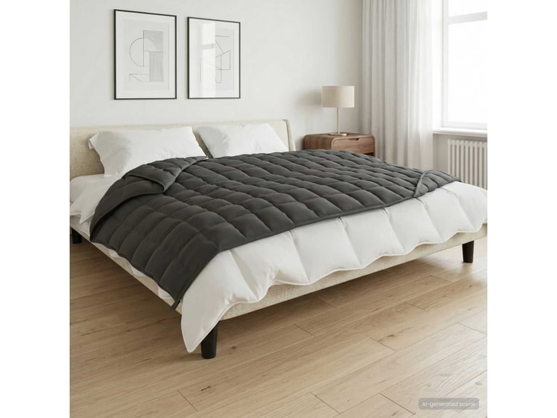 Couverture lestée adulte, couverture pondérée anthracite 135x200 cm 6 kg shl28988 - Conforama B