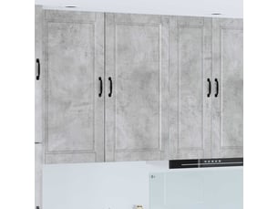 Meuble mural de cuisine, armoire de cuisine gris béton 50x31x100cm shl1833