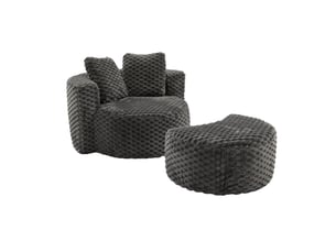Fauteuil fixe <strong>STILVORA</strong> <strong></strong> Tissu gris vendu A l'unité