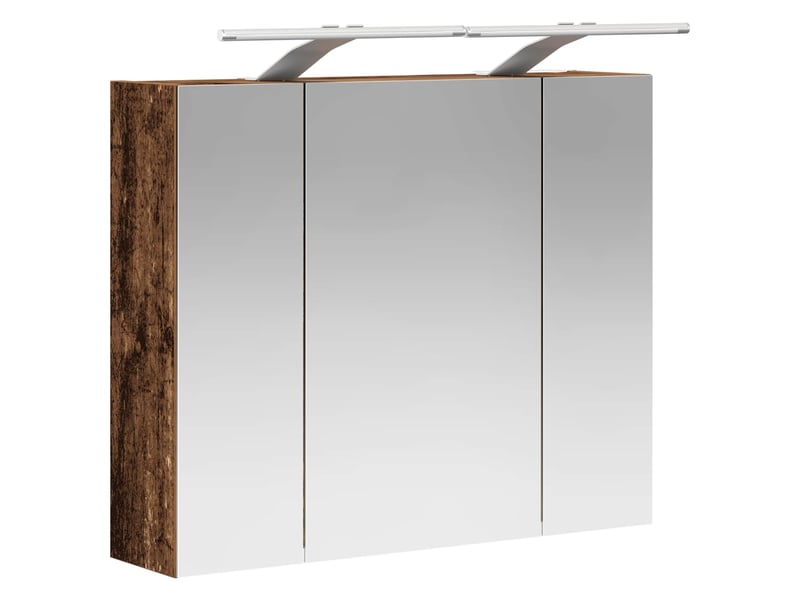  Amoire de salle de bain, meuble de salle de bain avec miroir bois ancien shl4804  - Conforama E