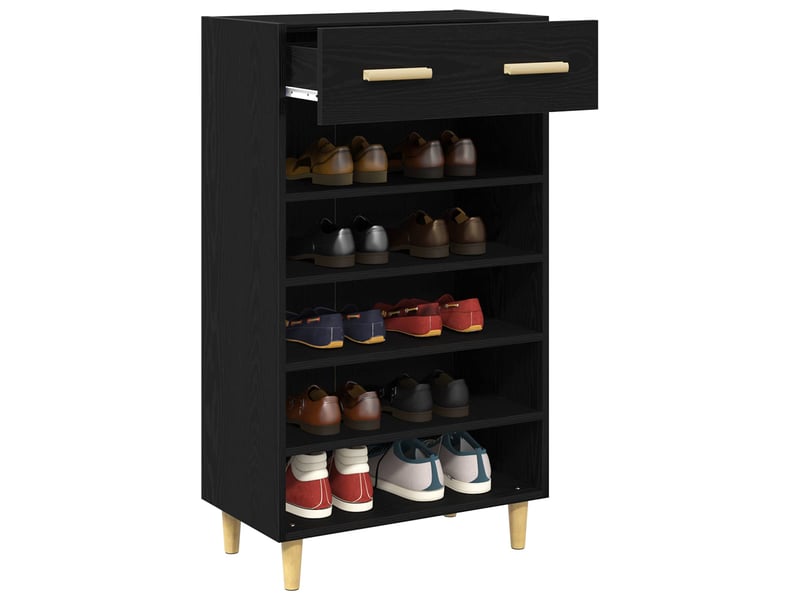  Meuble à chaussure, cabinet à chaussures 60x35x105 cm bois d'ingénierie shl9895  - Conforama D