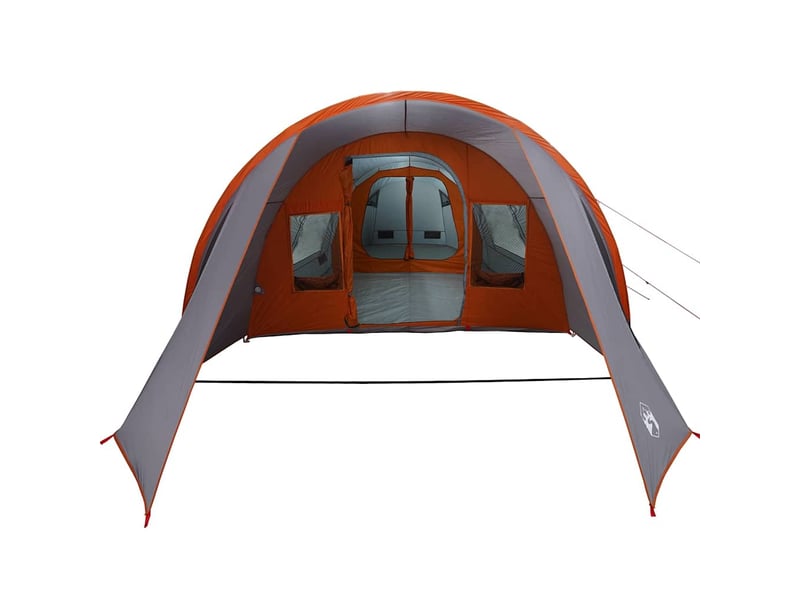  Tente tunnel, tente de camping 4 personnes gris et orange shl62926  - Conforama E