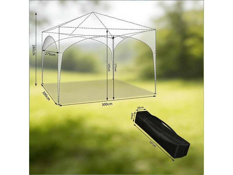 Gazebo extérieur élégant, pavillon de jardin, abri pour terrasse et fêtes - Conforama C
