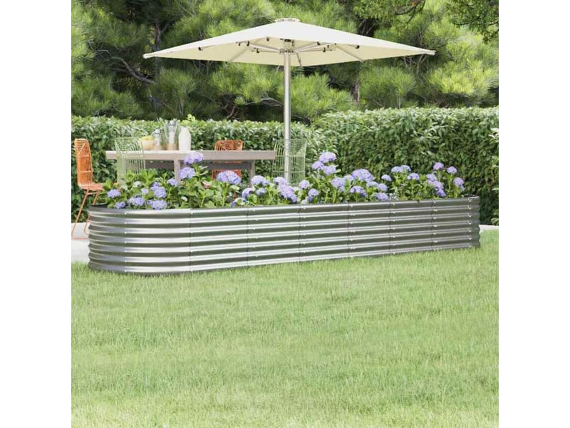 Jardinière - lit surélevé de jardin acier galvanisé argenté  - Conforama B