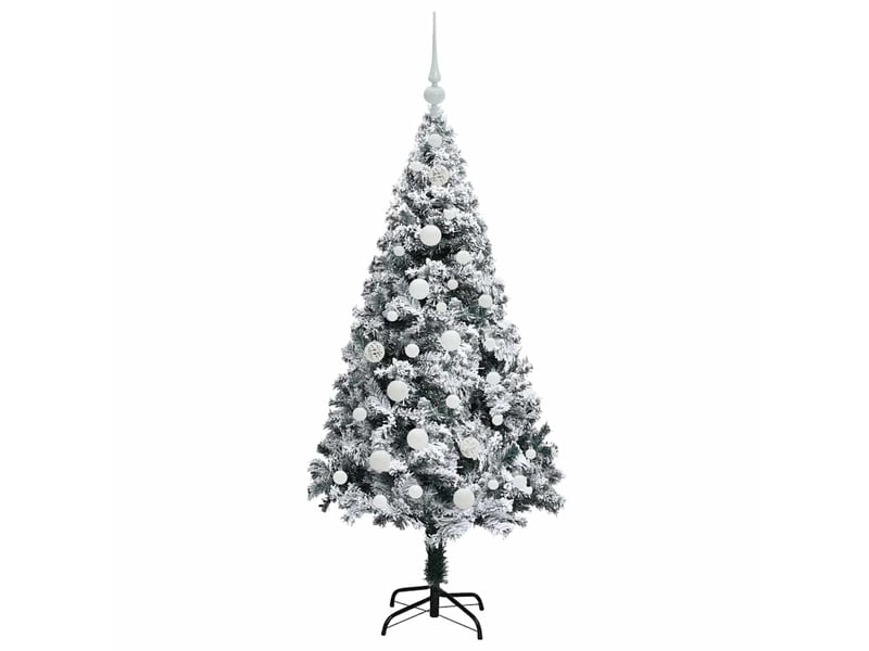  Sapin de noël artificiel, arbre de noël blanc 150 cm pvc, acier et plastique shl6351  - Conforama D