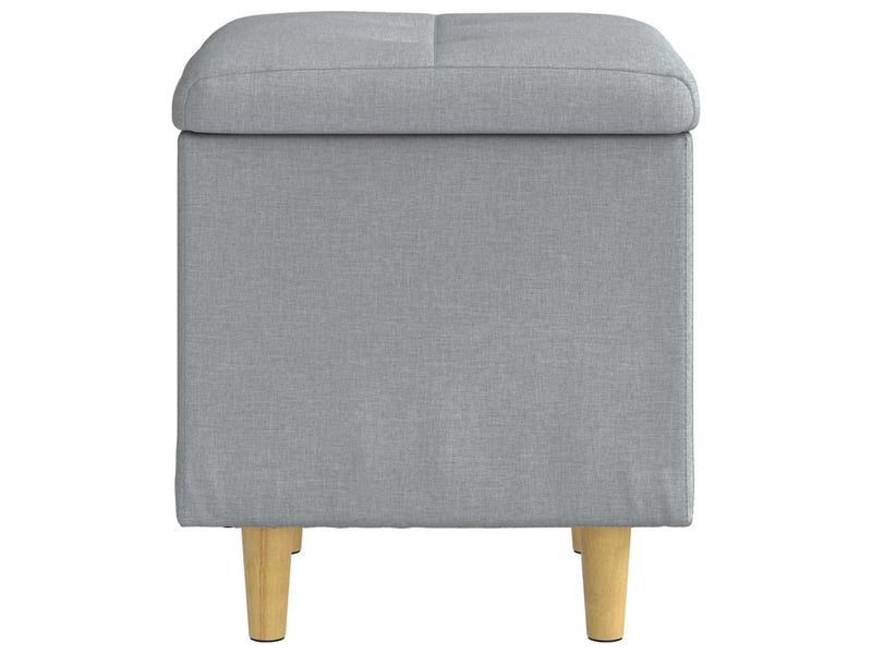 Ottoman, repose pied salon avec rangement gris clair 40x40x45 cm tissu  - Conforama E