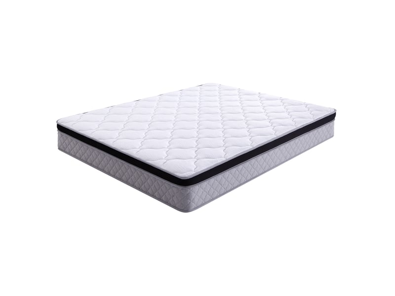  Matelas à ressorts 160 x 200 cm, épaisseur 25 cm, h3 blanc en tissu et métal, soutien ergonomique, roulé  - Conforama A